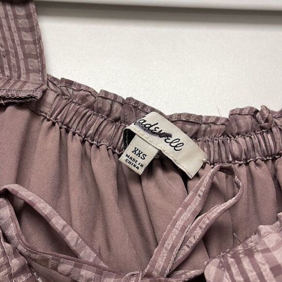 Madewell Square-Neck Tiered Midi Dress in Textured Seersucker - Picture 5 of 7